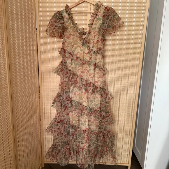 Selkie Floral Ruffle Maxi Dress - Picture 4 of 9